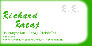 richard rataj business card